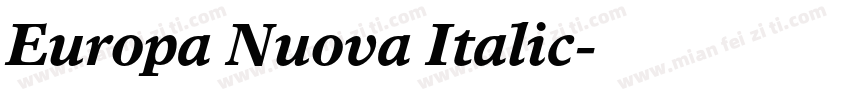 Europa Nuova Italic字体转换